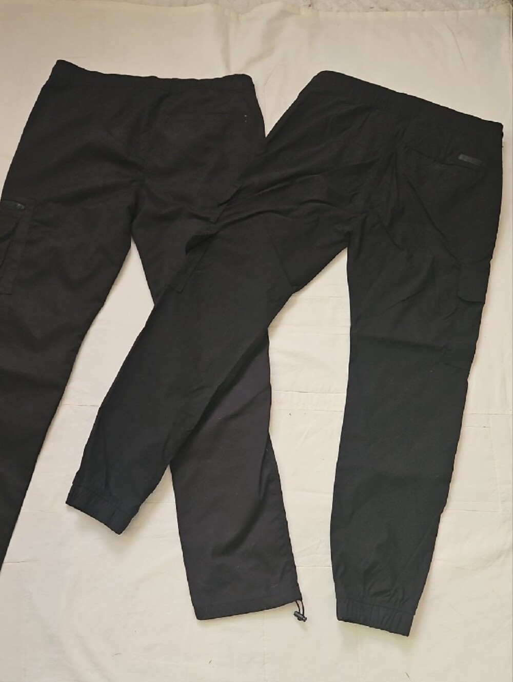 Men's Black Cargo Jogger Pants - Versatile Everyday Wear Size M - Picture 5 of 5